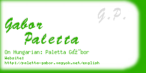 gabor paletta business card